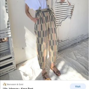Unique twill pant from Ulla Johnson Authentic never worn